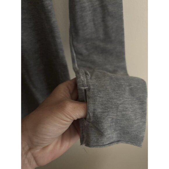 Lululemon every yogi long sleeve Grey White Cotton Women's Size Medium - Picture 3 of 8